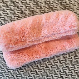 Studio DIY Pink Faux Fur Clutch